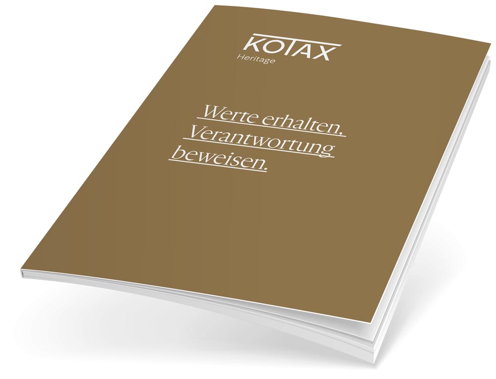 KOTAX Broschüre | Werte erhalten, Verantwortung beweisen.